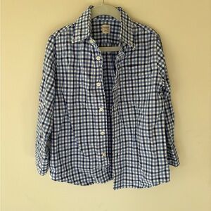 Crewcuts Blue and White Plaid Button Down Shirt